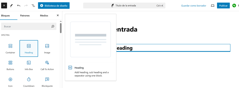 añadir bloques en wordpress